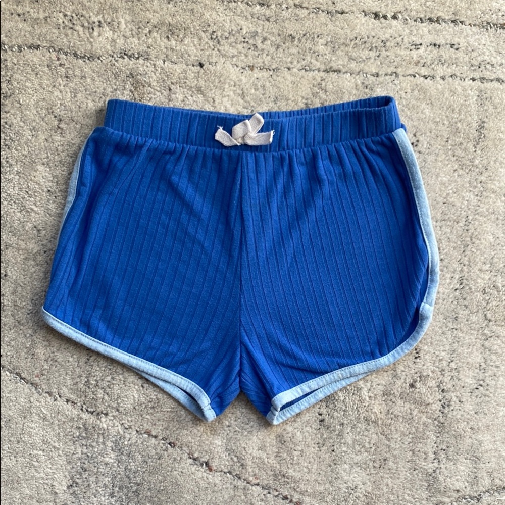 Blue Ribbed Athletic Shorts Disney Frozen II